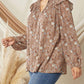 Entro - Ruffle & Floral Blouse - Plus