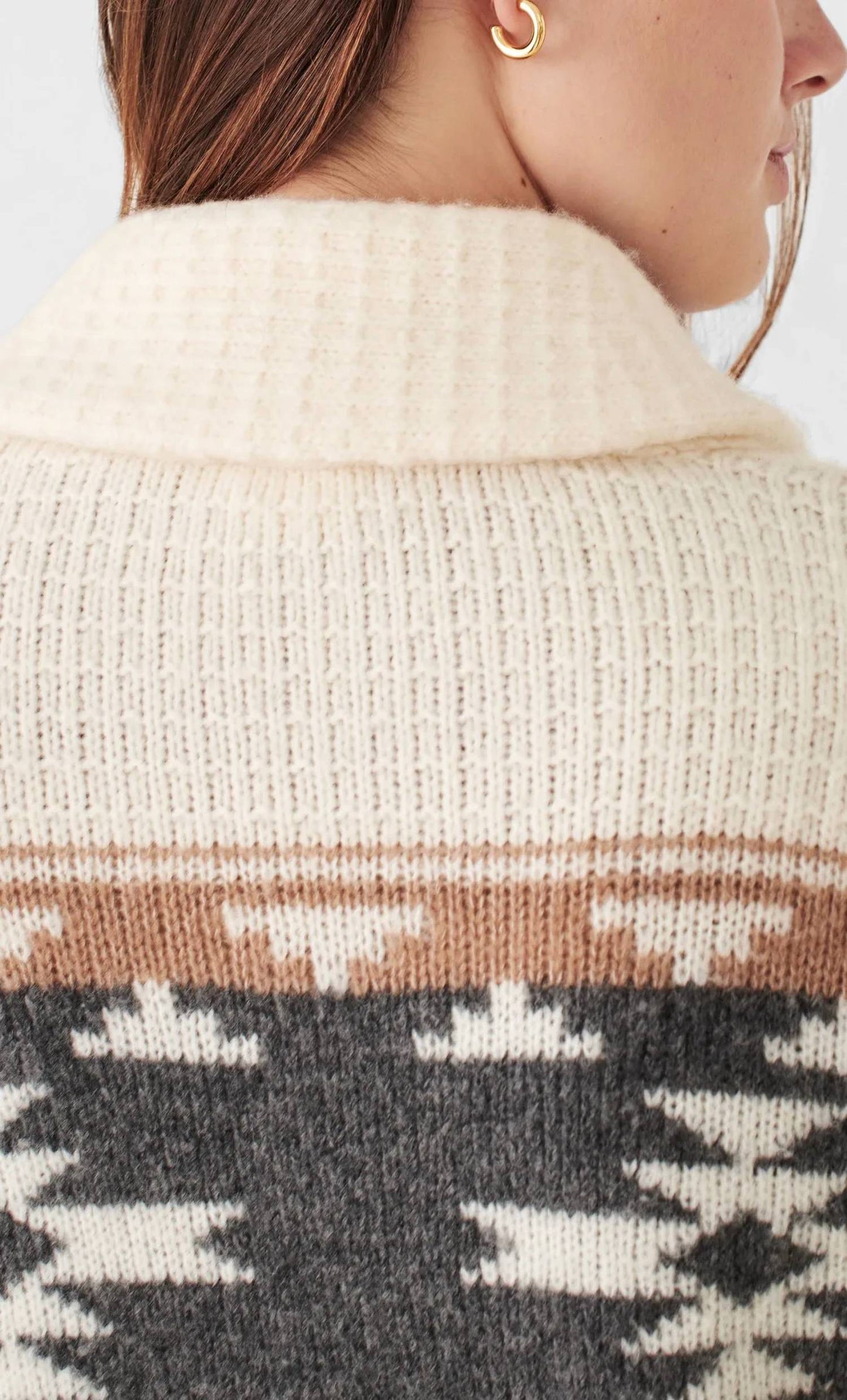 Faherty - Byt Fairisle Zip Cardigan