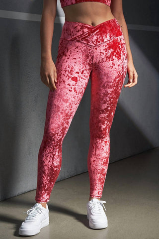 Fabletics - Legging Crossover de Veludo Amassado