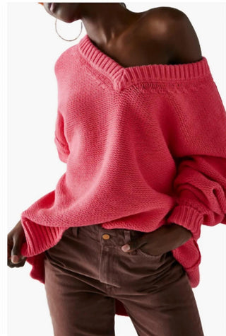 Free People - Suéter Ali com gola V