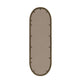 Iron Art Oval Retro Mirror in Gold with Antique Finish