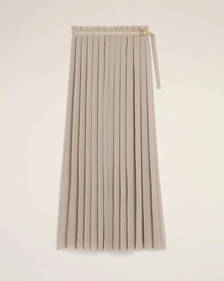 Ami - Long Pleated Skirt