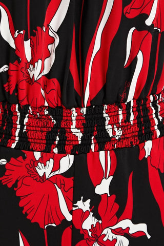 Boutique Moschino - Pussy-Bow Floral-Print Jersey Jumpsuit