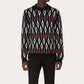 Valentino - Geometric Pattern Crew Neck Sweater