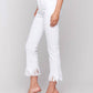 Charlie B - Cropped Jeans With Fringed Hem