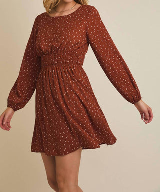 Gilli - Sammy Round Neck Long Sleeve Mini Dress