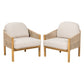 Grotta Outdoor Wood Club Chair Set of 2