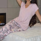 Frank Lyman - V-neck Cap Sleeve Top