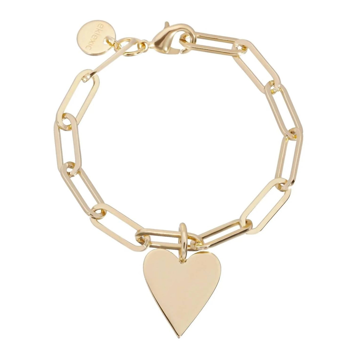 Eklexic - Women's Medium Helena & Large Elongated Link Chain Bracelet