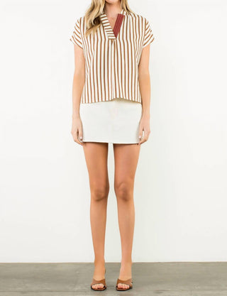 Thml - Stripe Heather Top