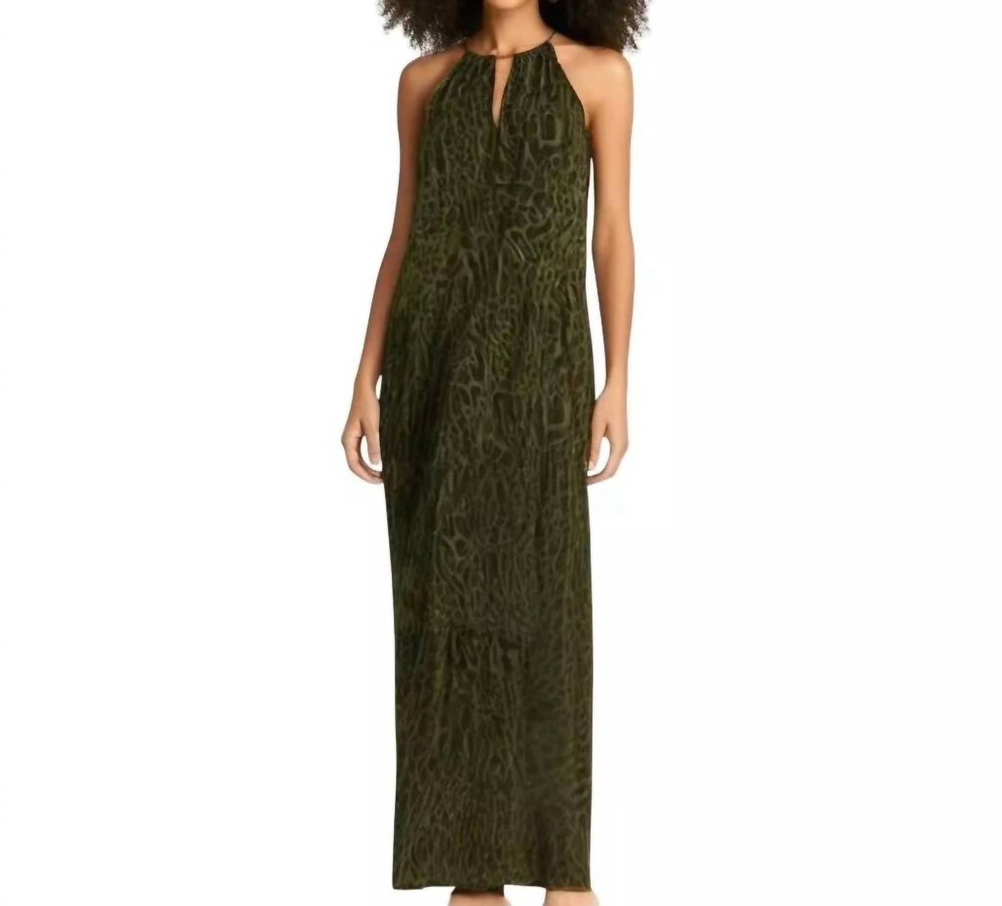 Ralph Lauren - Ocelot-print Crinkle Georgette Halter Dress