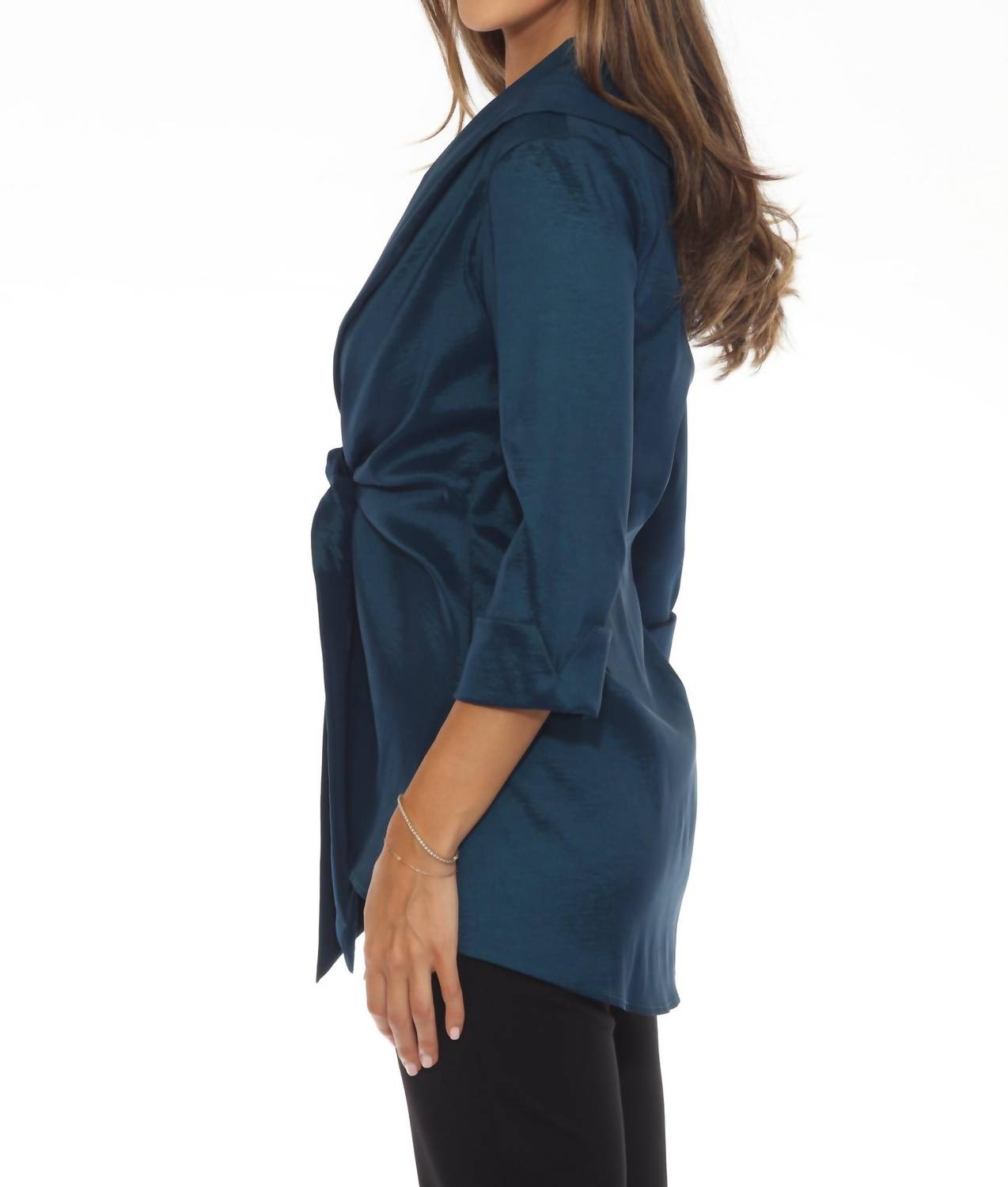 Joseph Ribkoff - Knot Front Taffeta Cover-up Jacket