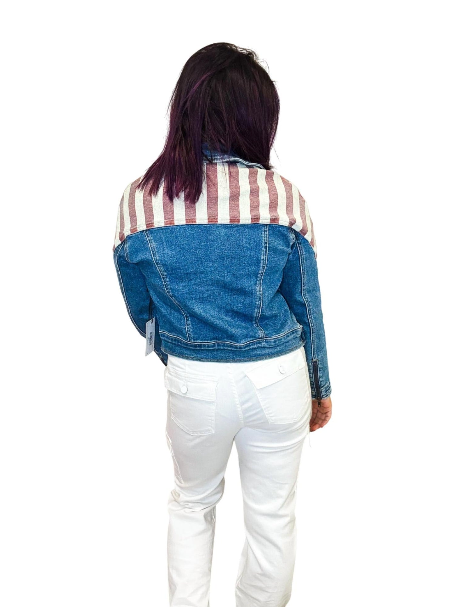 Judy Blue - American Flag Moto Jacket - Reg/Curvy