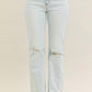 Judy Blue - Mid Rise Destroyed Fray Hem Bootcut Jeans