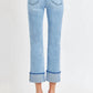 Risen - High Rise Cuffed Straight Jeans