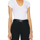 Enza Costa - Supima Cotton Cap Sleeve U T-shirt