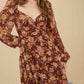 Blu Pepper - Floral Sweetheart Mini Dress