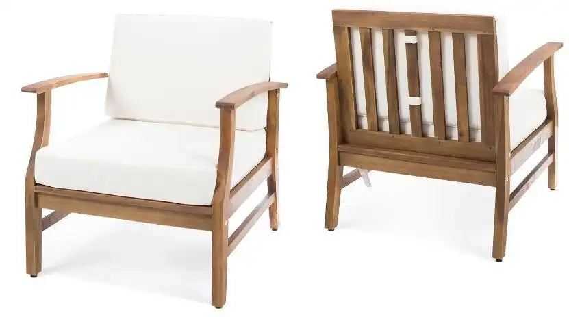 Perla Contemporary Club Chair with Water-Resistant Cushion