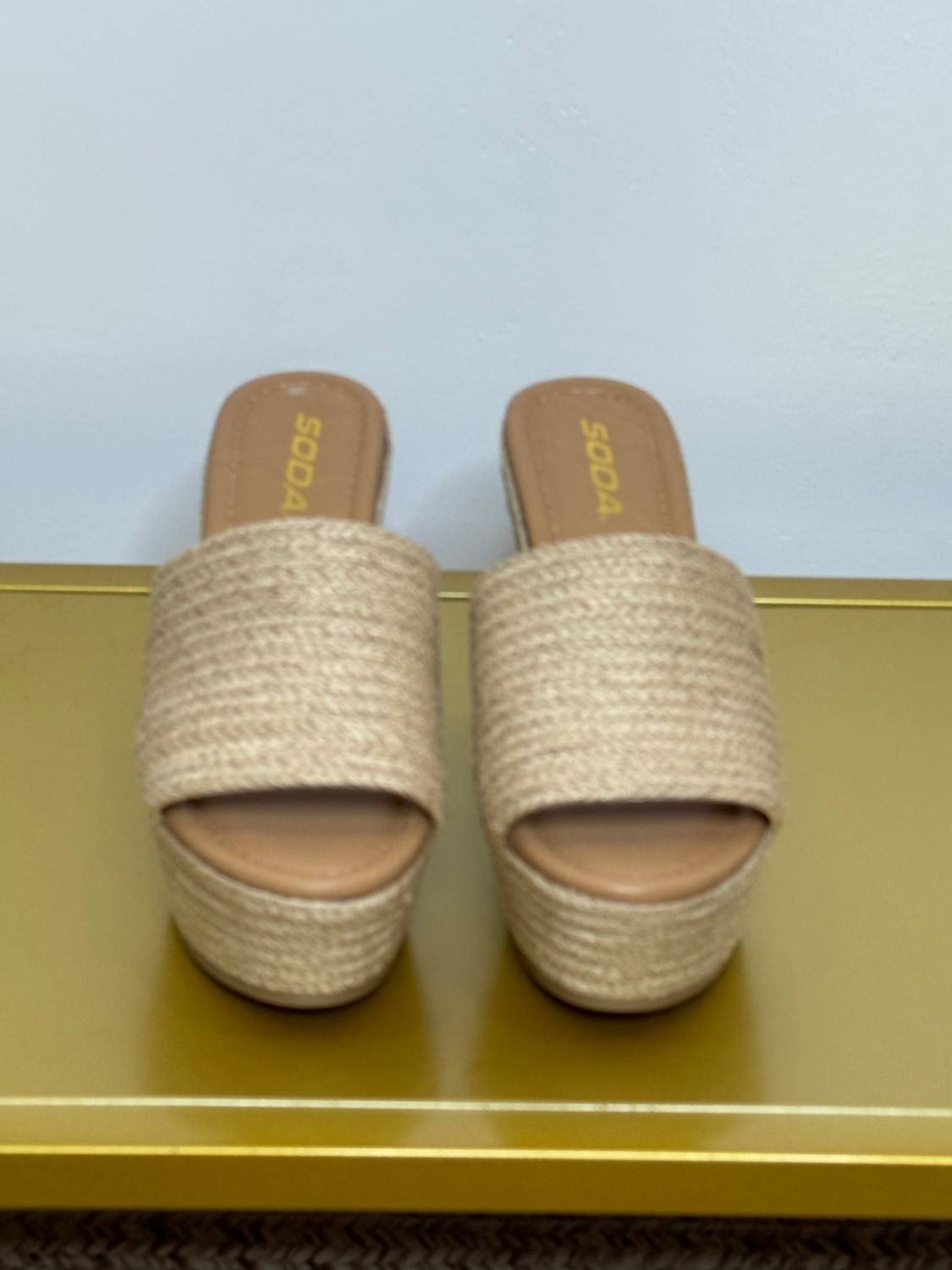 Mars Sky Shoes - Jute Braided Wedge