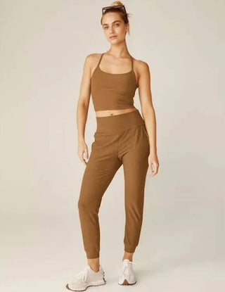 Além do Yoga - Calça de moletom midi Spacedye