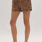 Entro - Animal Print Drawstring Shorts