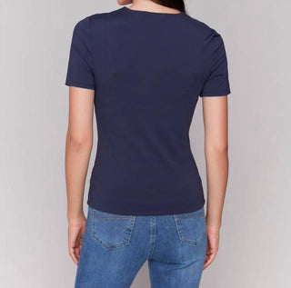 Charlie B - Camiseta manga curta de tecido duplo