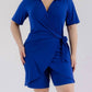 Karen T Design - Modern Wrap Romper With Tie Waist