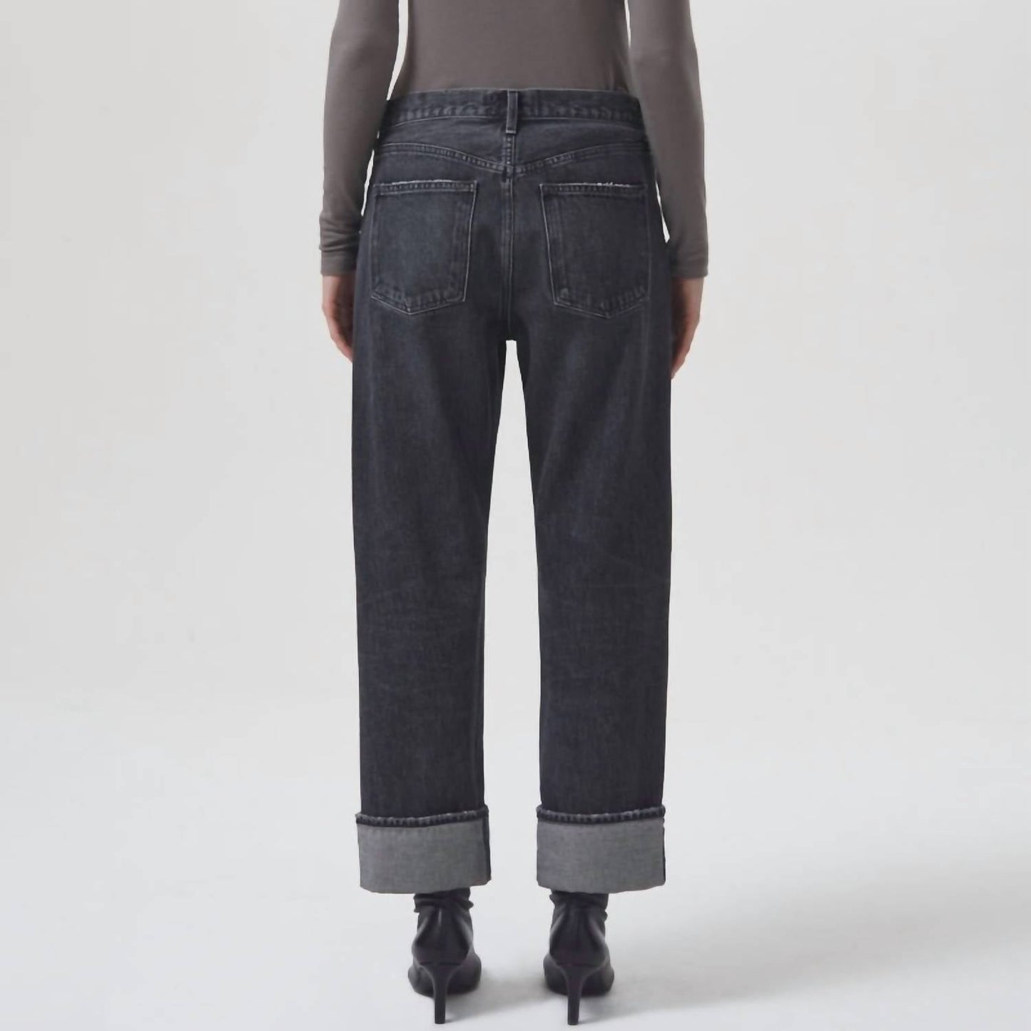 Agolde - Fran High Rise Wide Leg Cuffed Jeans