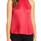 1. STATE Womens Red Pleated Sleeveless Halter Top Size: XS