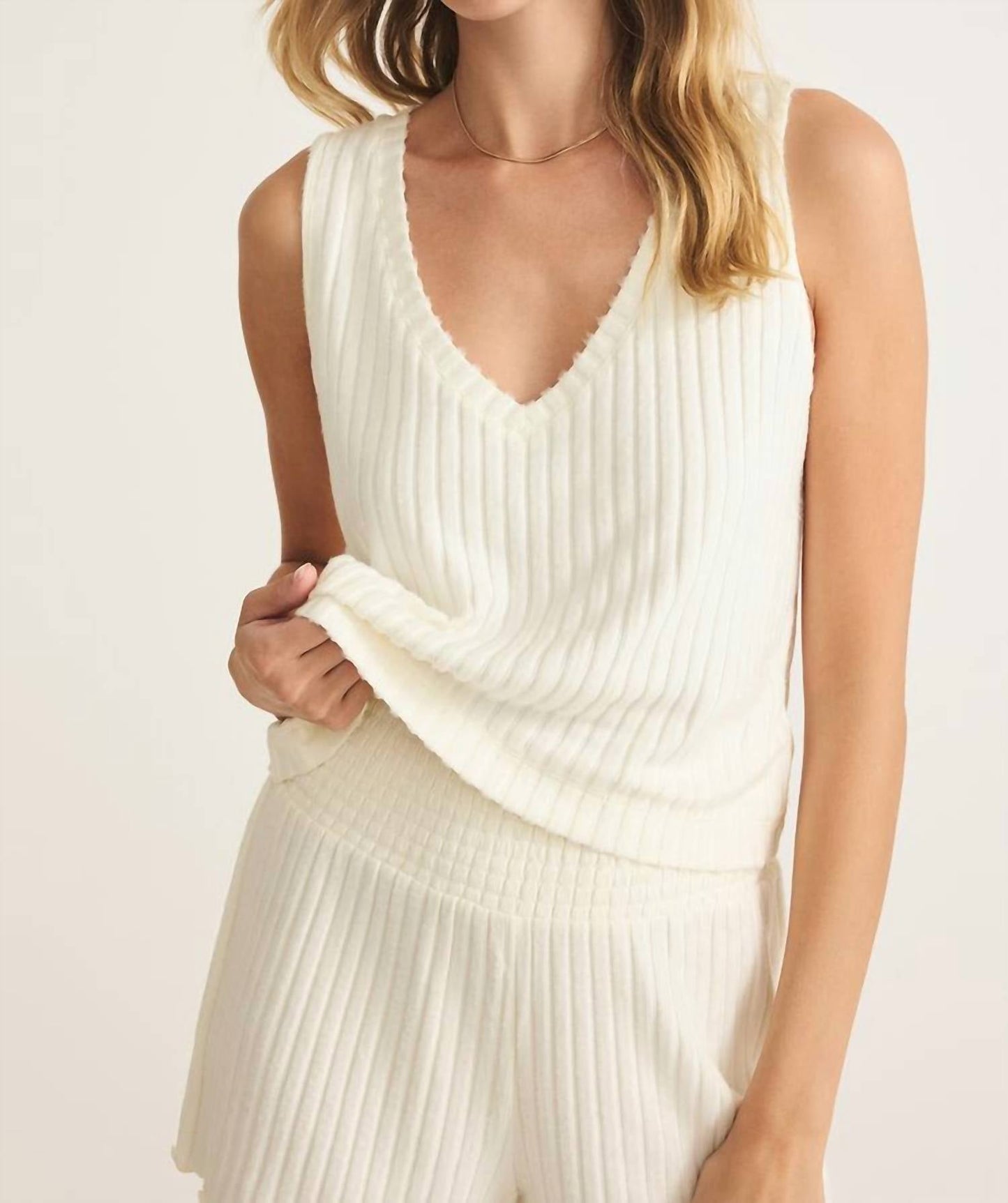 Z Supply - Sloane V-neck Silky Rib Tank