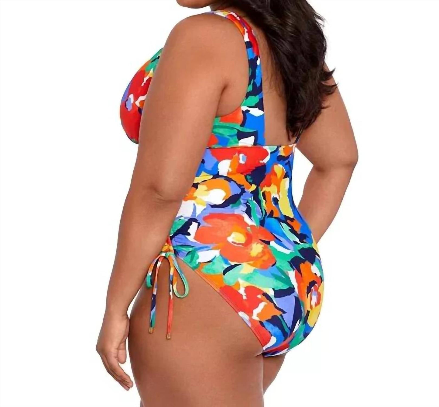 Ralph Lauren - Plus Size Side-shirred One Piece Swimsuit