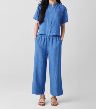 Eileen Fisher - Washed Organic Linen Délavé Wide-leg Pant