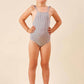 Arsène Et Les Pipelettes - Girls Striped Swimsuit