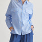 Entro - Striped Button Up Top