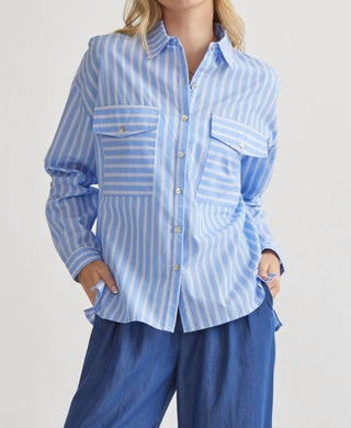 Entro - Blusa listrada com botões