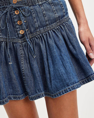 Free People - Roselle Denim Mini Skirt