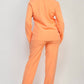 A.C.G. Los Angeles - Midrise Dressy Pants & Button Front Blazer Set