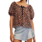 Free People - Astra Peasant Floral Print Top