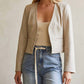 Crescent - Sofia Crop Open Blazer