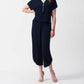 Joseph Ribkoff - V-neck Zip Front Cropped Jumpsuit