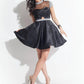 Rachel Allan - Embellished Matte Satin Homecoming Dress