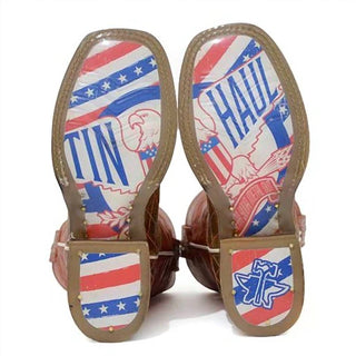 Tin Haul - Little Kids Crossed Boots With Bald Eagle Sole