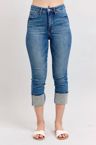 Judy Blue - Calça Jeans Capri Skinny Cuff - Plus