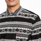 Camisa Levi's Norte Regular-Fit Geo-Stripe Masculina Preta Tamanho Extra Grande
