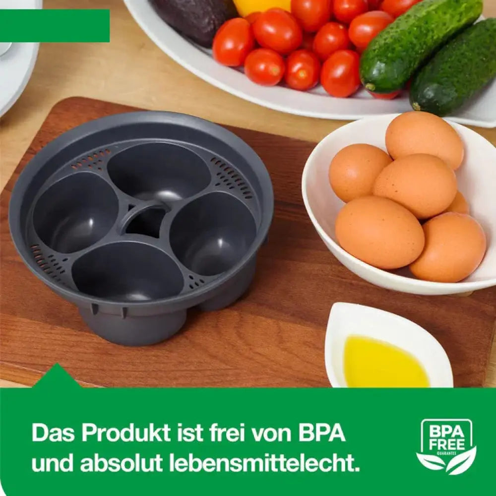 4-in-1 Silicone Egg Poacher and Steamer Mold Set
