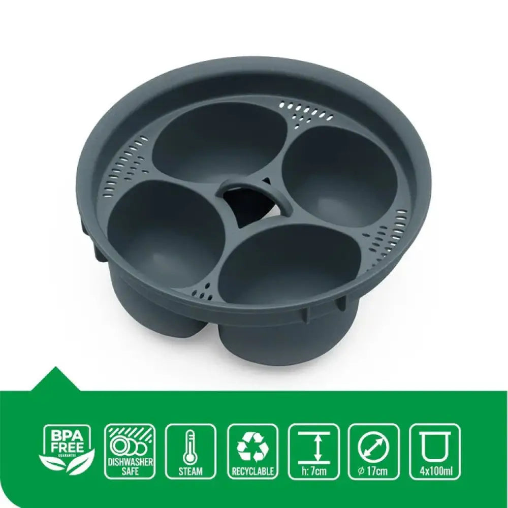 4-in-1 Silicone Egg Poacher and Steamer Mold Set