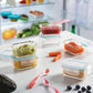 Recipientes de vidro para alimentos de 4 oz - conjunto de 6 peças 
