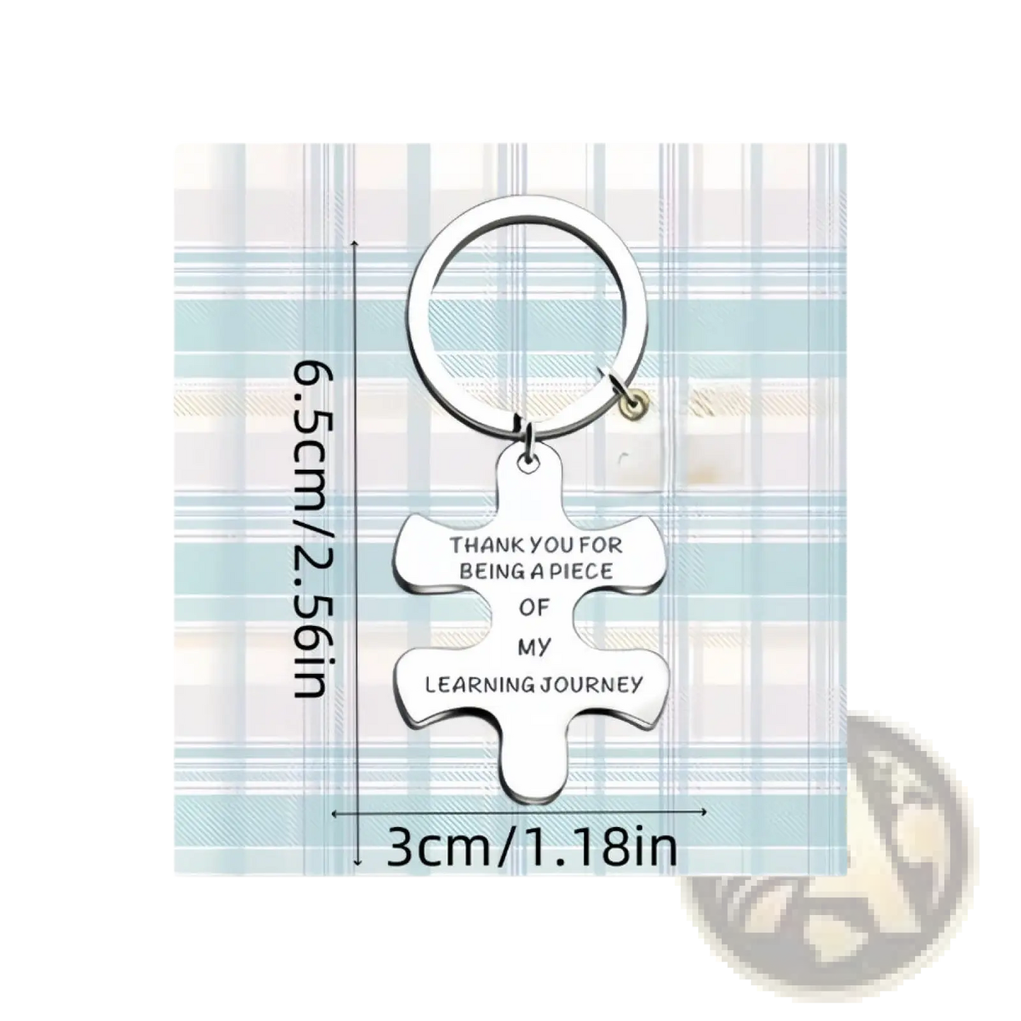 4 Piece Stainless Steel Teacher Appreciation Keychain Set
