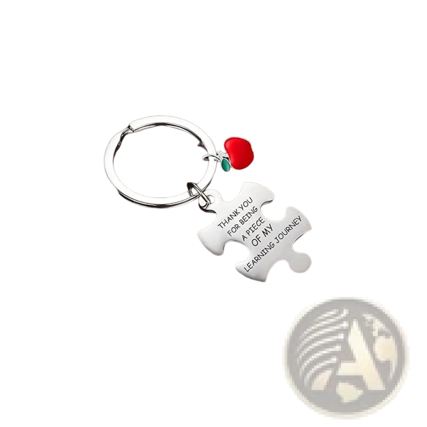 4 Piece Stainless Steel Teacher Appreciation Keychain Set