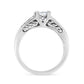 14K White Gold 1 1/4 Cttw Princess Cut Diamond Channel Set Engagement Ring (H-I Color, SI1-SI2 Clarity) - Ring Size 7